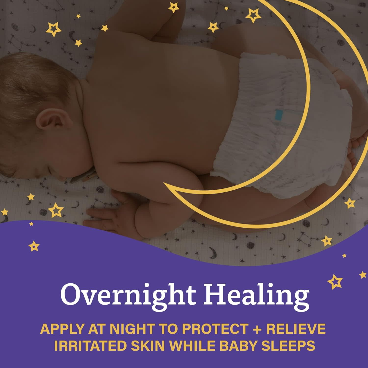 A+D Overnight Healing Diaper Rash Ointment for Baby, Soothes, Protects & Relieves Overnight, 3.6oz