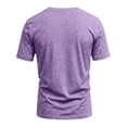 thumbnail image 4 of LTTVQM Men's Casual Trendy Tshirts Workout Long Sleeve T-Shirt Spring Summer Lightweight V-Neck Tee Tops Light Purple M, 4 of 5