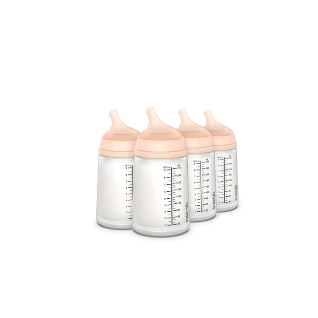 Biberón Suavinex Zero Zero Fair Pink Anticólico de Flujo Adaptable para Lactancia