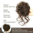 thumbnail image 3 of Messy Curly Bun Hair Piece Scrunchie Tousled Updo Elastic Band Hair Extension Hair Pieces, 3 of 7