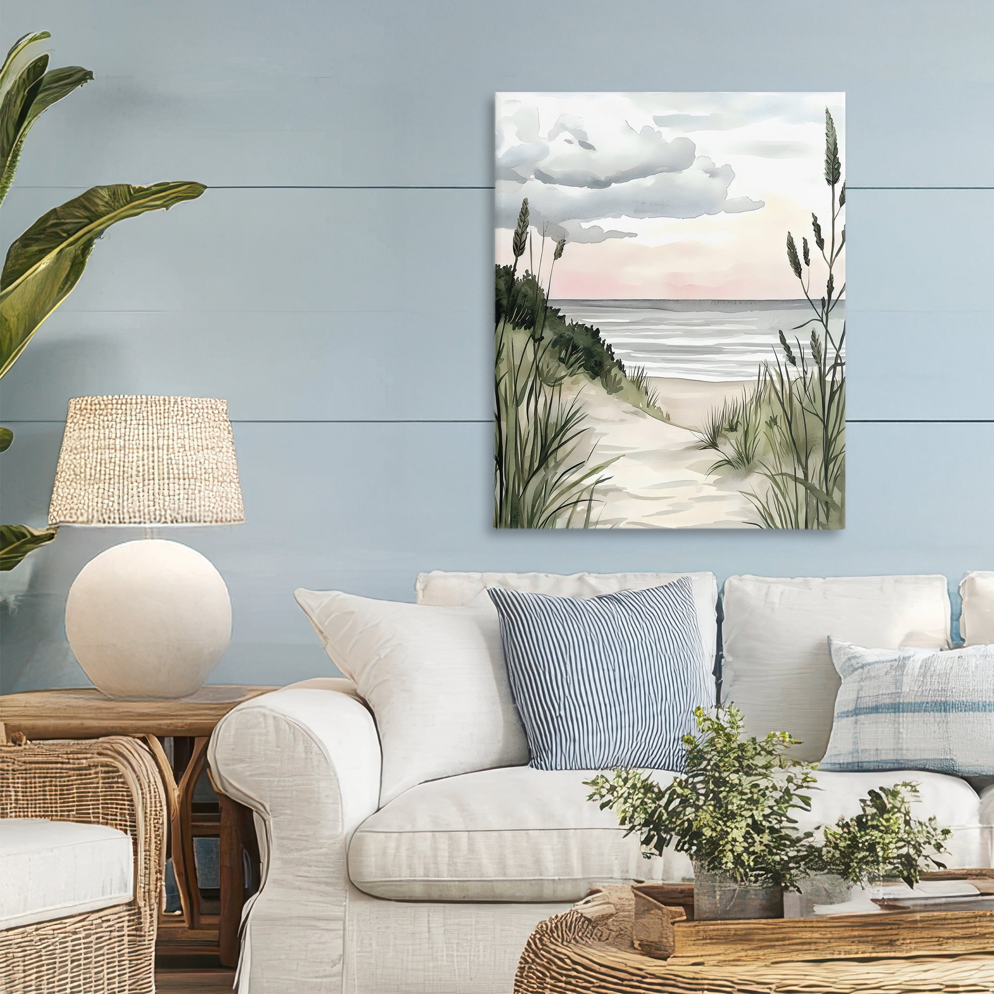 Stupell Industries Coastal Calm Seaside Dunes Canvas Wall Art, design by Riley B