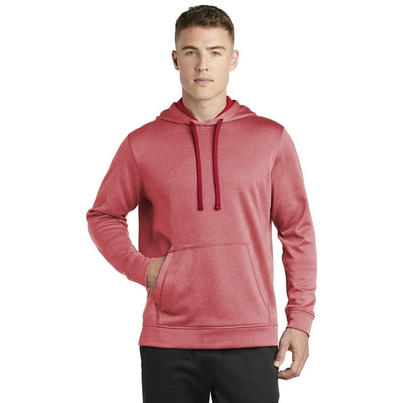 Sport-Tek ® PosiCharge ® Sport-Wick ® Heather Fleece Hooded Pullover. ST264