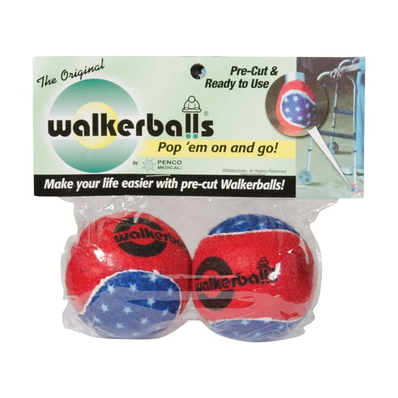 Walkerballs® Walker Tennis Ball Glides, Patriotic, Pack Of 2