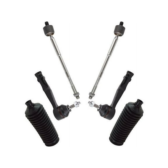 Tie Rod End and Steering Bellows Kit 6 Piece - Compatible with 2017 - 2020 Jeep Compass 2.4L 4-Cylinder 2018 2019