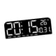 thumbnail image 5 of Reloj de pared digital con fecha, temperatura y temporizador, reloj digital LED de gran tamaño, Blanco, 5 of 9
