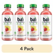 (4 pack) Bai São Paulo Strawberry Lemonade Antioxidant Infused Water Beverage, 18 fl oz