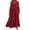 Red, variant on Fesfesfes Women Dress Solid Color Loose Long Sleeve Long Dress Round Neck Asymmetric Swing Layered Beach Long Dress Clearance Under $10