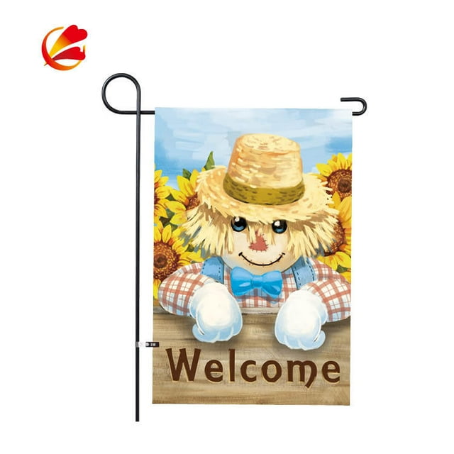 Drapeau de Jardin de l'Action de Grâce Double Face Décoration de Récolte d'Automne 30 X 45cm Polyester Bienvenue