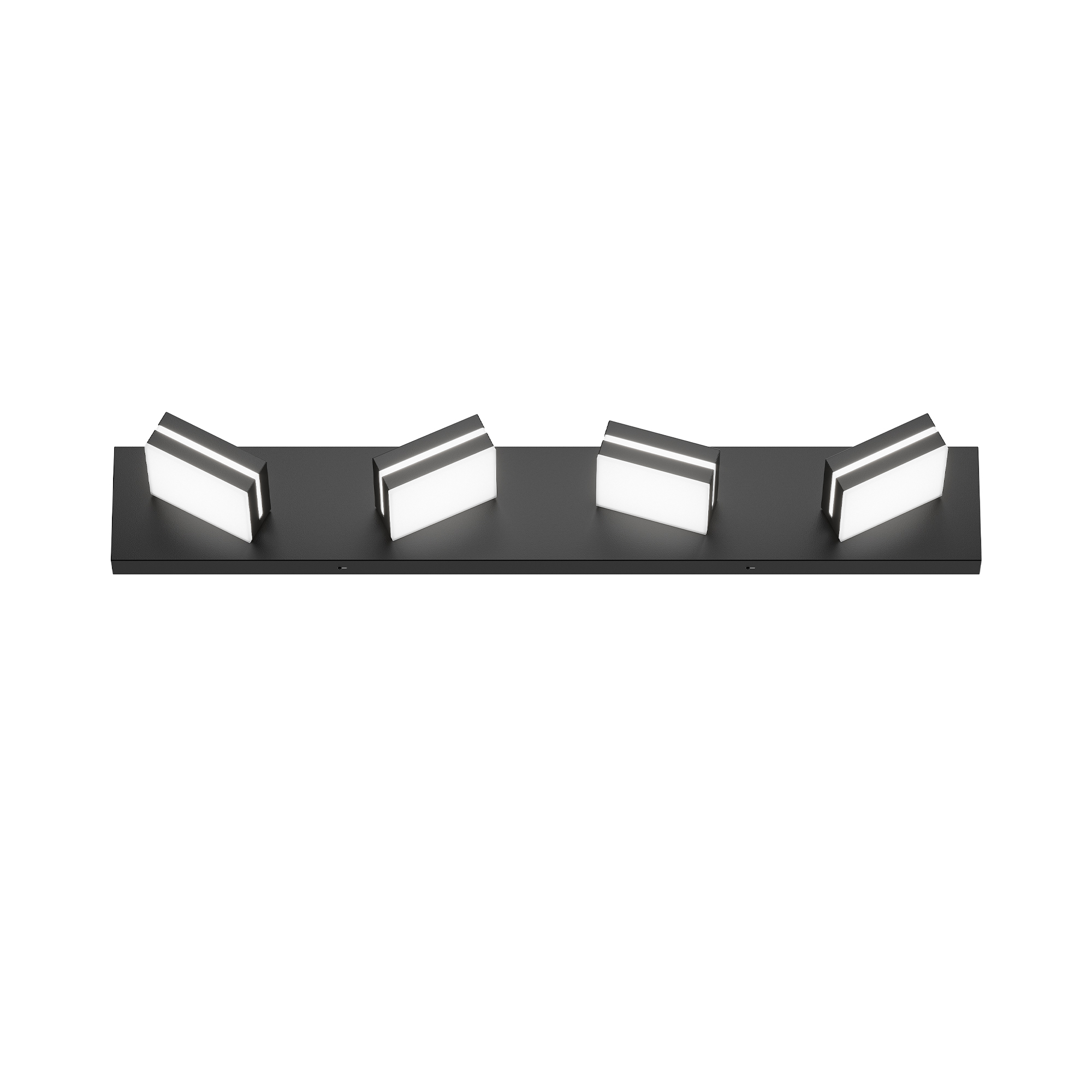 Leumius Modern 4-Light LED Vanity Light, Sleek Minimalist Design, Energy-Efficient, Easy to Install Wall Sconce for Mirror, Bathroom, Bedroom and Hallway Black