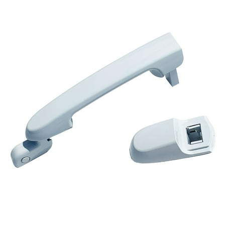Left Driver Rear Door - CF Advance For 06-11 Hyundai Accent Rear Left Driver Side Outside Door Handle NW Nordic White 2006 2007 2008 2009 2010 2011