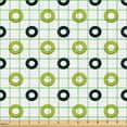 thumbnail image 2 of Ambesonne Olive Green Fabric by the Yard Upholstery, Repeating Circles Ring, 10 Yards, Dark Violet Blue and Yellow, 2 of 5