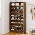 thumbnail image 2 of StorageWorks 40 Pair Adjustable Shoe Rack, Large Capacity Shoe Shelf, Brown, 2 of 7