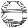 thumbnail image 3 of Cesta de almacenamiento de alambre resistente para colgar en la pared, para el hogar, el jardín, el balcón y la pared. Negro_30cm 2tier, 3 of 9