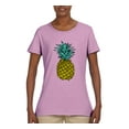 thumbnail image 2 of Wild Bobby, Trendy Tropical Pineapple, Fashion, Women Graphic Tee, Light Pink, XX-Large, 2 of 4