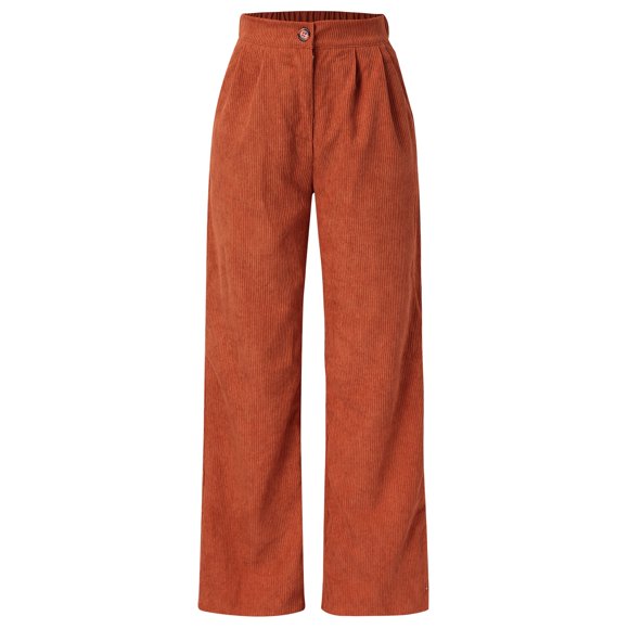 LUOGENLI Female Casual Pants High Waist Cord Wide Leg Pants Straight Trousers Women Big Size Corduroy Pants Cotton Casual Pants Women Summer Set Women Business Casual Pants 44X32 White M