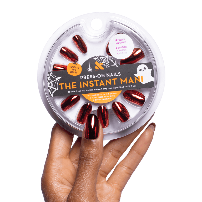 Olive & June Instant Mani Medium Oval Press-on Nails, Vampire