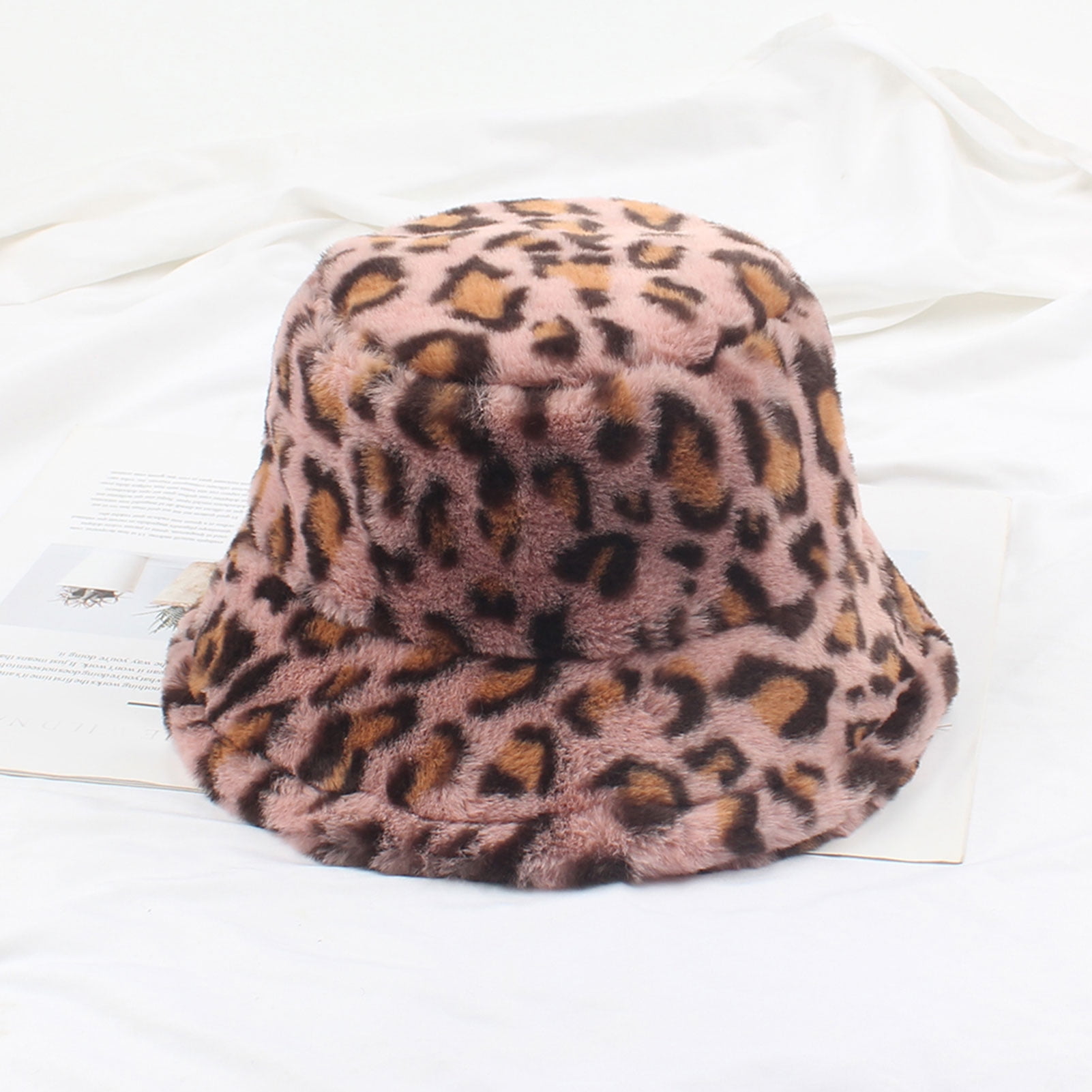 Women Winter Bucket Hat Vintage Faux 