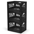 thumbnail image 2 of Caja organizadora Juggernaut Storage de 24 cuartos, negra, paquete de 6, con asas, 2 of 9