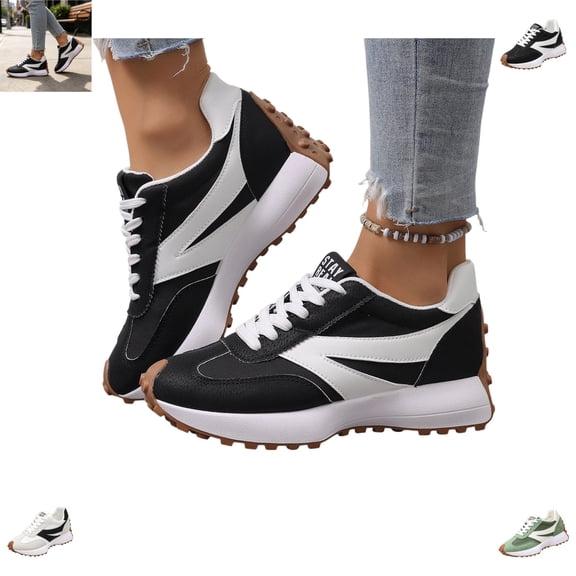 YOUYEDIAN Sneakers for Women Fashion Lace-up Comfy Versatile Round Toe Breathable Sneakers Casual Outdoor Sport Platform Shoes