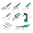 thumbnail image 2 of Juego De Herramientas De Jardinería Labg Acero Inoxidable verde, 2 of 5