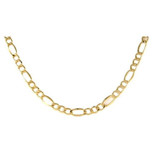 Brilliance Fine Jewelry 10K Yellow Gold Figaro Chain Necklace, 22