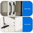 thumbnail image 3 of Dextrus Farmhouse Pantry Cabinet with Doors & Drawer, Kitchen Storage Cabinet with Shelves, White, 3 of 8