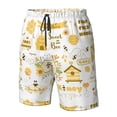 thumbnail image 5 of Naloa Farm Bee Cute Honey Men's Beach Shorts, Surfing shorts, Swim trunks, Quick Dry Swim Trunks for Surfing Beach Fun - Large, 5 of 9