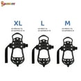 thumbnail image 3 of Spencer Ice Grips Traction Cleats Grippers Non-Slip Over Shoe Boot Rubber Spikes Crampons - Size XL, 3 of 9