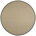 thumbnail image 5 of SAFAVIEH Natural Fiber Cantor Solid Sisal Area Rug, Natural/Grey, 6' x 6' Square, 5 of 9