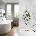 thumbnail image 2 of Yayeee 2 Pack Hand Towels for Bathroom 100% Cotton 16" x 28" Soft Absorbent Kitchen Towel, Green Circle, 2 of 7