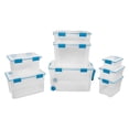 thumbnail image 3 of Sterilite 11.4 Liter Gasket Box, Weather-Resistant Small Clear Storage Bin with Latch Lid, Blue - 6PK, 3 of 9