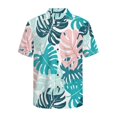 thumbnail image 5 of KUIFORTI Tropical Leaf Couple Matching Outfits Fashionable Mens Casual Shirts Hawaii Dress Breathable Short Sleeve Button Down with Soft Fabric for Summer Vacation Trip, 5 of 7