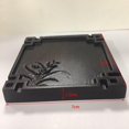 thumbnail image 2 of Mano Tallada Ebony Coaster Holder Tea Ceremony Accesorio Orquídea, 2 of 9