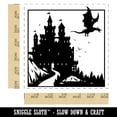 thumbnail image 2 of Dragon Flying Over Medieval Castle Self-Inking Rubber Stamp Ink Stamper - Blue Ink - Large 1-1/2 Inch, 2 of 7
