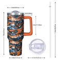 thumbnail image 2 of Camouflage 40oz Tumbler– Stainless Steel Insulated Tumbler with Handle and Straw, Large Capacity Travel Cup for Hot & Cold Drinks, 2 of 6