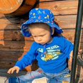 thumbnail image 5 of chapeau De Soleil Rglable Pour Bb (poulpe Bleue - Tour De Tte 44 - 46cm) Chapeau D't Pour Enfants Piscine Large Bord / Plage / Natation / Extrieu, 5 of 5
