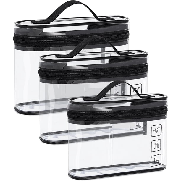 TSA - Neceser de aseo, organizador de bolsa de cosméticos de maquillaje transparente, bolsa de viaje para artículos de cambiador, accesorios