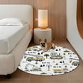 thumbnail image 3 of Cartoon Tractor Round Rug 7ft Washable Circle Rugs Non Slip Cute Digger Shovel Truck Country Car Large Area Rug Indoor Floor Carpet for Bedroom Kitchen Living Room Home Office Dining Room Nursery, 3 of 8
