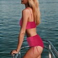 thumbnail image 6 of Two Piece Swimsuit for Women High Waisted Bikini Push Up Bathing Suit Tummy Control Swimwear Comfortable Beach Vacation Outfit, 6 of 8
