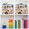 thumbnail image 7 of Coolnut Cartoon Animals Storage Basket Foldable Storage Bin, Canvas Rectangular Storage Basket with Leather Handles for Home Closet & Office Decor Gifts, 7 of 7