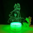 thumbnail image 3 of Luz nocturna LED 3D negra con tréboles que cambian de color, 3 of 5