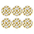 thumbnail image 2 of Disketp Gold Dots and Leaves Funny Coasters,6 Pcs Leather Coasters with Holder, Perfect Housewarming Hostess Gifts,Protect Furniture from Water Marks Scratch and Damage,Round Shape, 2 of 7