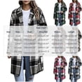 thumbnail image 3 of Tqcoqu Long Wool Blend Jacket for Women, Hooded Plaid Coat Oversized Button Down Shacket 2026 Fall Winter Casual Warm Trench Coats, 3 of 9
