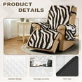 thumbnail image 3 of TSOVTHRID Beige Zebra Stripe Print Recliner Cover with Pocket Single Reclining Slipcover Non-Slip Lazy Boy Recliner Armchair Cover with Elastic Strap Furniture Protector for Pet, 3 of 7