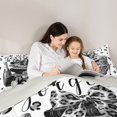 thumbnail image 5 of Homewish High Heels Perfume 7-Piece King Bedding,Classic Leopard Bowtie Print King Bed in a Bag,Gray,Light Gray Reversible, 5 of 8