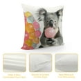 thumbnail image 4 of JEUXUS  Adorable Animal Blowing Bubbles Gum Decorative Pillow Covers Super Soft Throw Pillow Case Cushion Cover for Home Sofa Decor (Koala &amp; Giraffe), 4 of 5