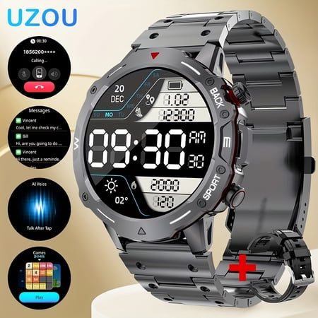 Introducing The 2026 Outdoor Sports Smartwatch Designed for Men, Featuring Wireless Calling And Message Notifications, Sleep Tracking, a Barometer, a Pedometer, Cycling And Running Modes