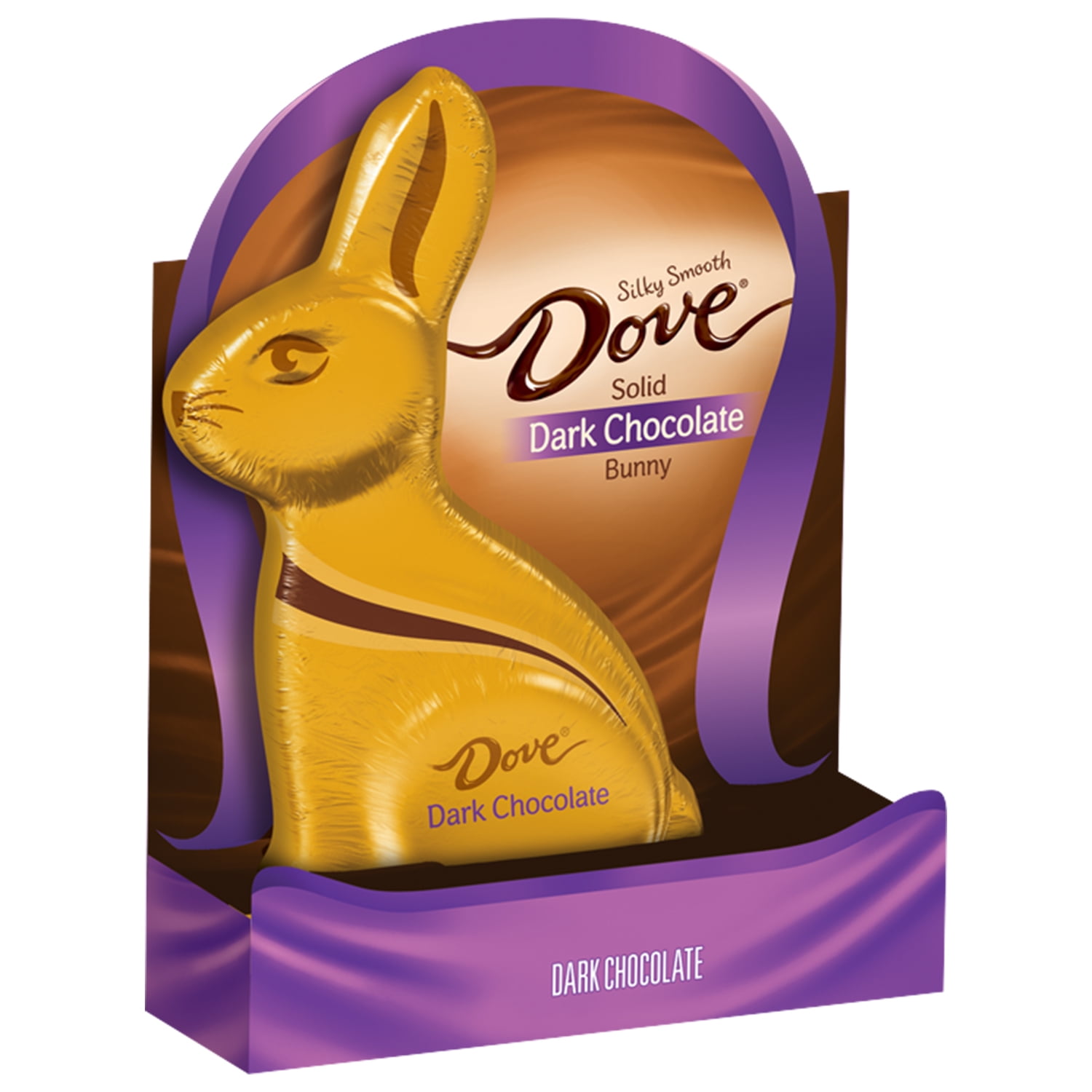Dove Dark Chocolate Candy Solid Easter Bunny, 4.5 Oz.