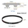 thumbnail image 2 of 5pack 120XL 037 Timing Belt 60 Teeth Rubber Geared Cogged Belt, 0.20" Pitch, 2 of 6