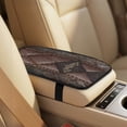 thumbnail image 4 of Xixirimido Car Seat Covers for Front Seats 5Pcs Car Accessories with Seat Belt Covers & Center Console Cover Universal Fit for SUVs,Vans,Trucks,Sedans, Bat Leather Print, 4 of 8